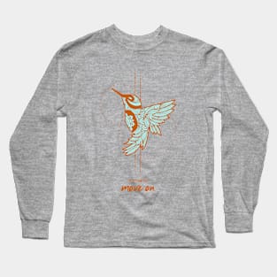 Humming bird Moving on mandala Long Sleeve T-Shirt